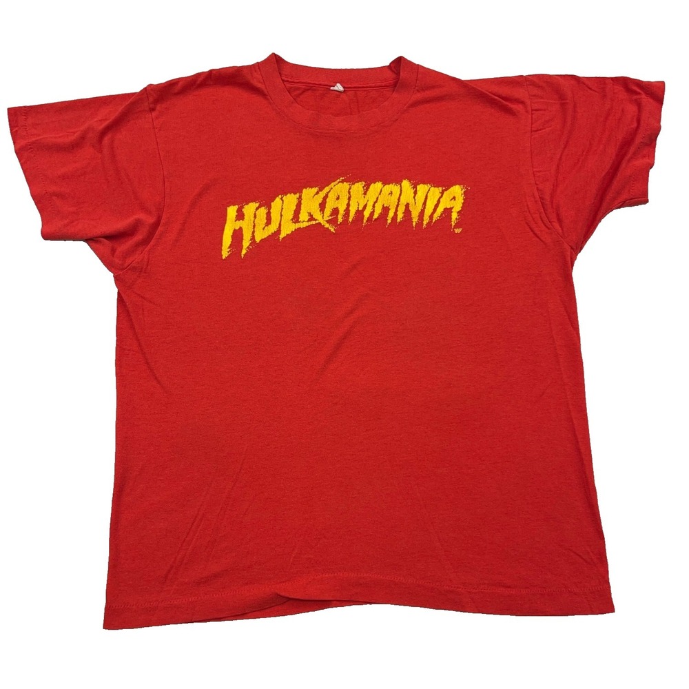 Vintage Hulk Hogan Shirt Men Large WWF Wrestling Hulkamania 80s Single Stitch